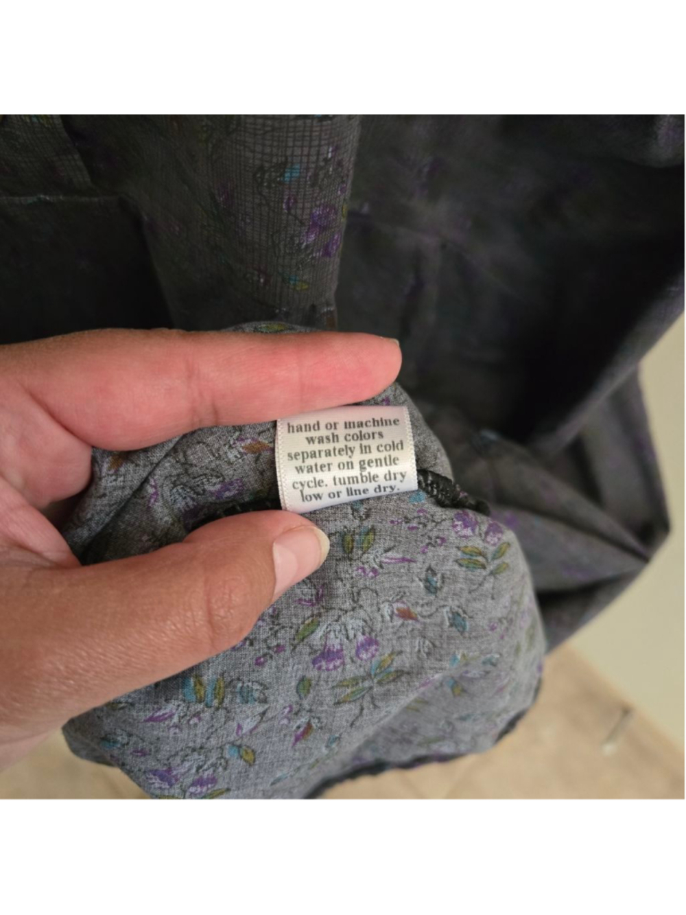 Blue Fish 00 Barclay Tuesday's Pocket Prairie Dress Contrast Grey Floral - Picture 9 of 12